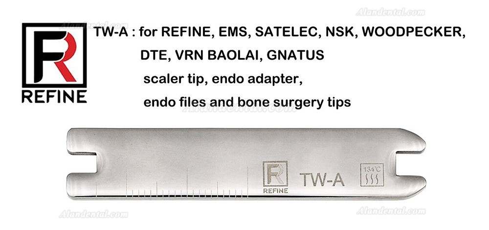 2Pcs Refine TW-E/TW-A Ultrasonic Scaler Tips Torque Wrench for SATELEC REFINE EMS